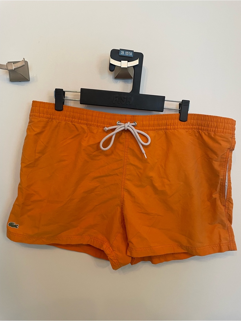 Lacoste Orange Quick‑Dry Swim Shorts- XL